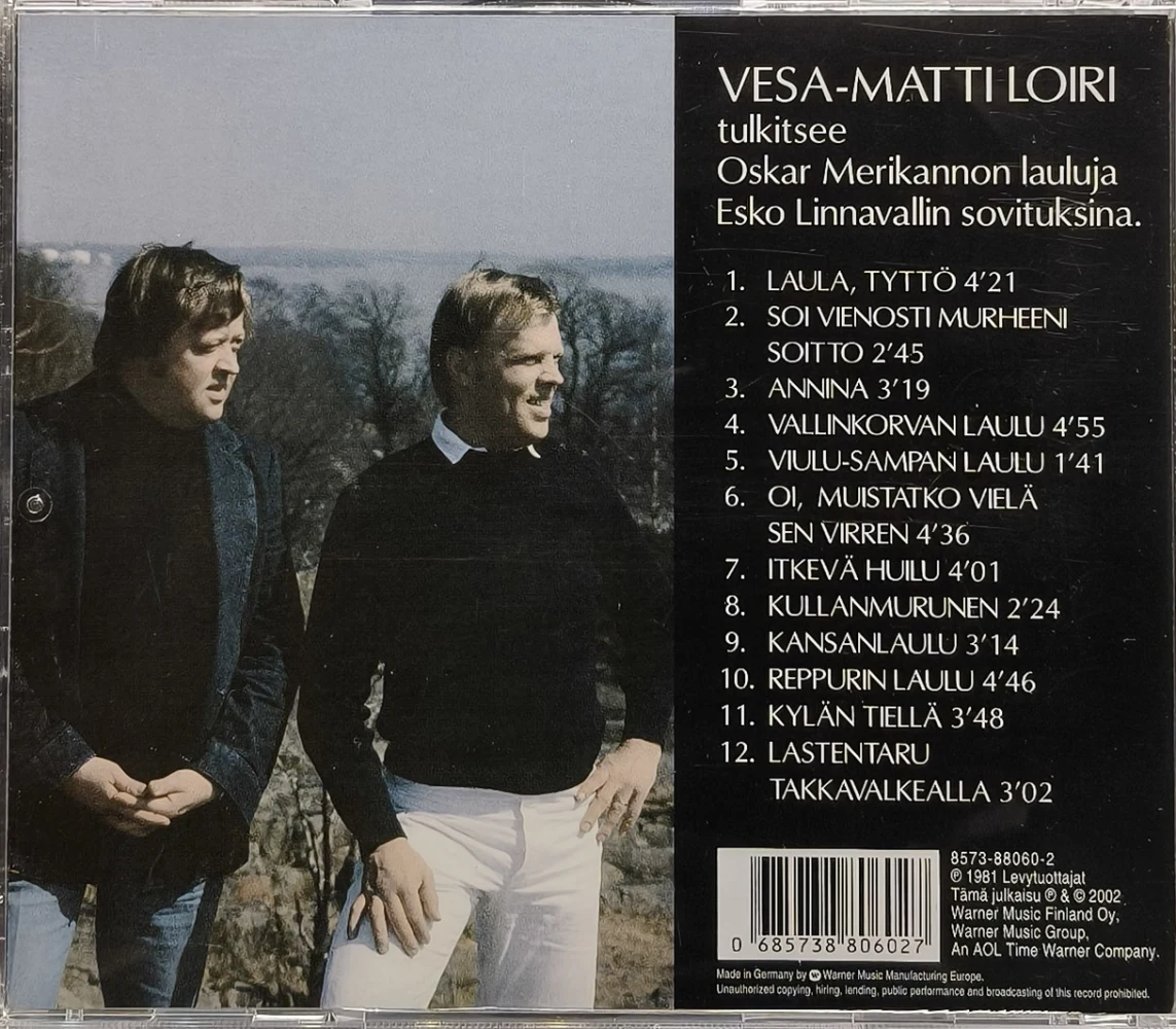 CD) Vesa-Matti Loiri Tulkitsee Oskar Merikannon Lauluja Esko Linnavallin Sovituksina