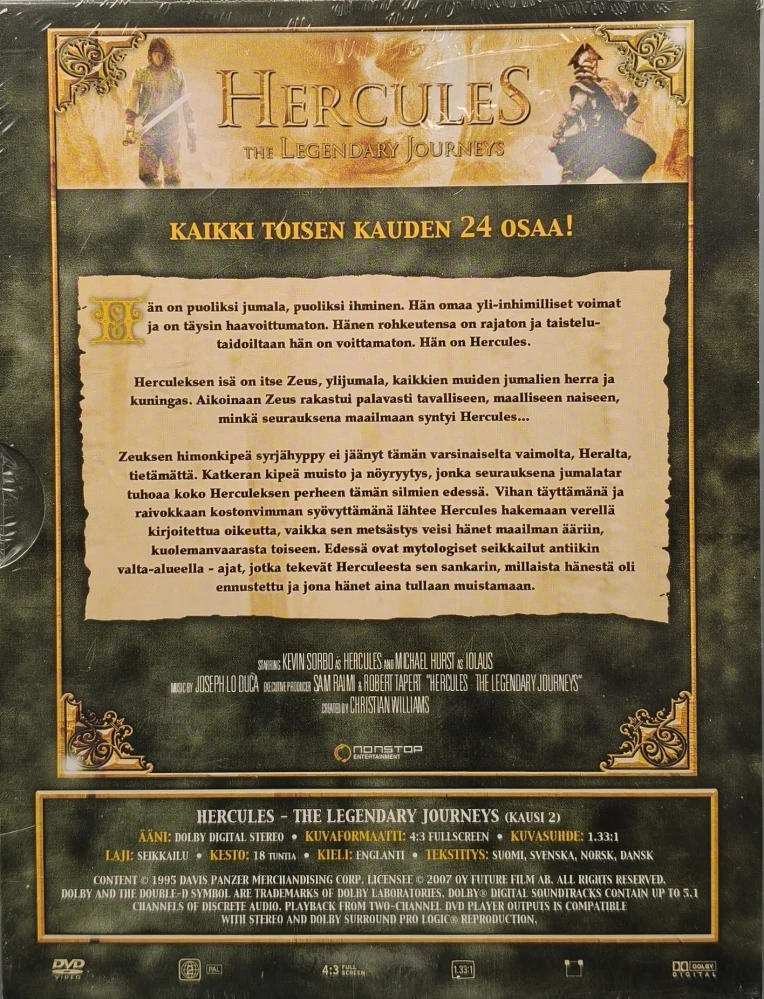 UUSI (6 DVD) Hercules The Legendary Journeys - Kausi 2 (1995)