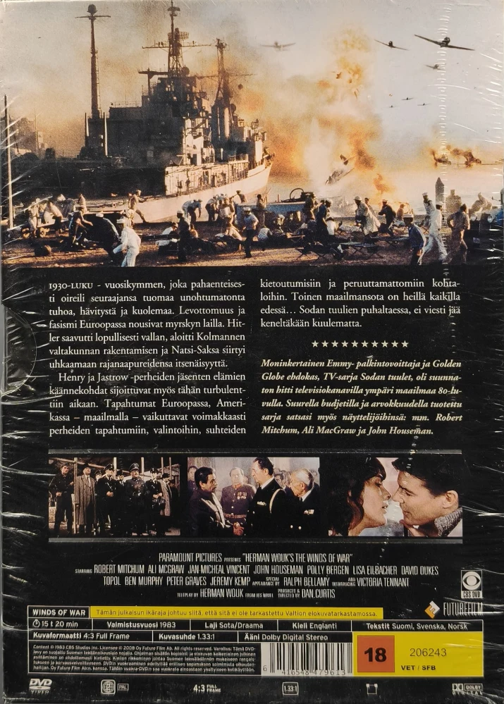 UUSI (6 DVD) Robert Mitchum: Sodan tuulet - Winds of War (1983)