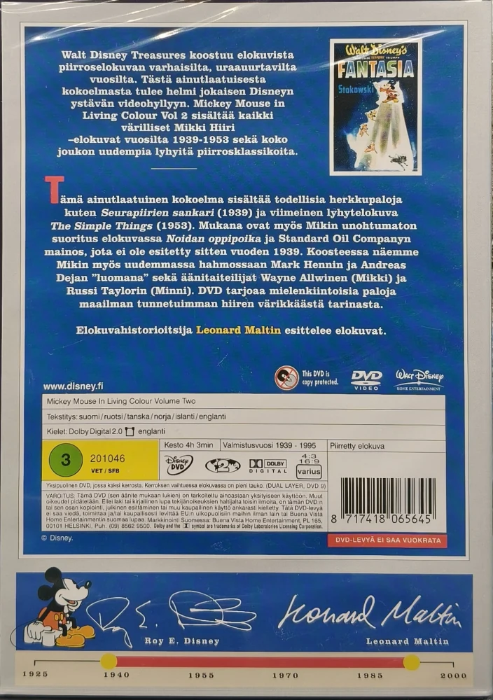 UUSI (2 DVD) Walt Disney Treasures: Mickey Mouse In Living Colour - Vol 2