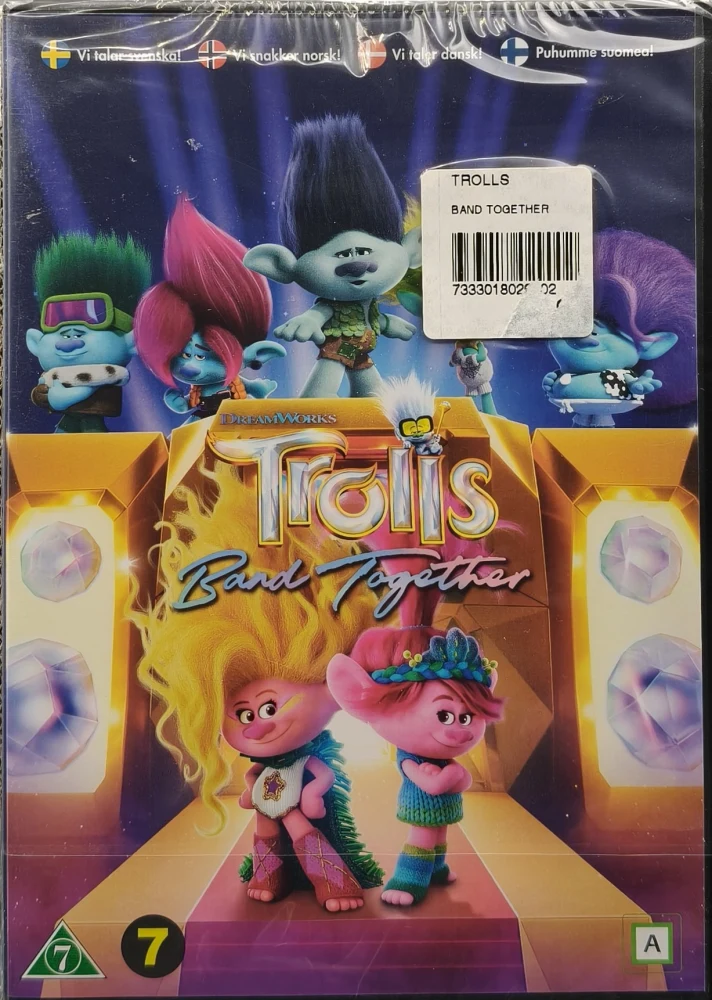 UUSI (DVD) Trolls 3 - Band together - Bändi koossa (2023)