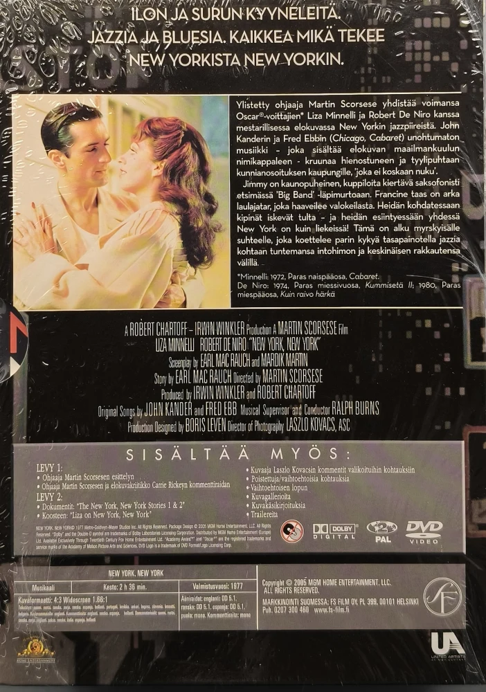 UUSI (2 DVD) Robert De Niro: New York, New York (1977) SUOMIKANNET