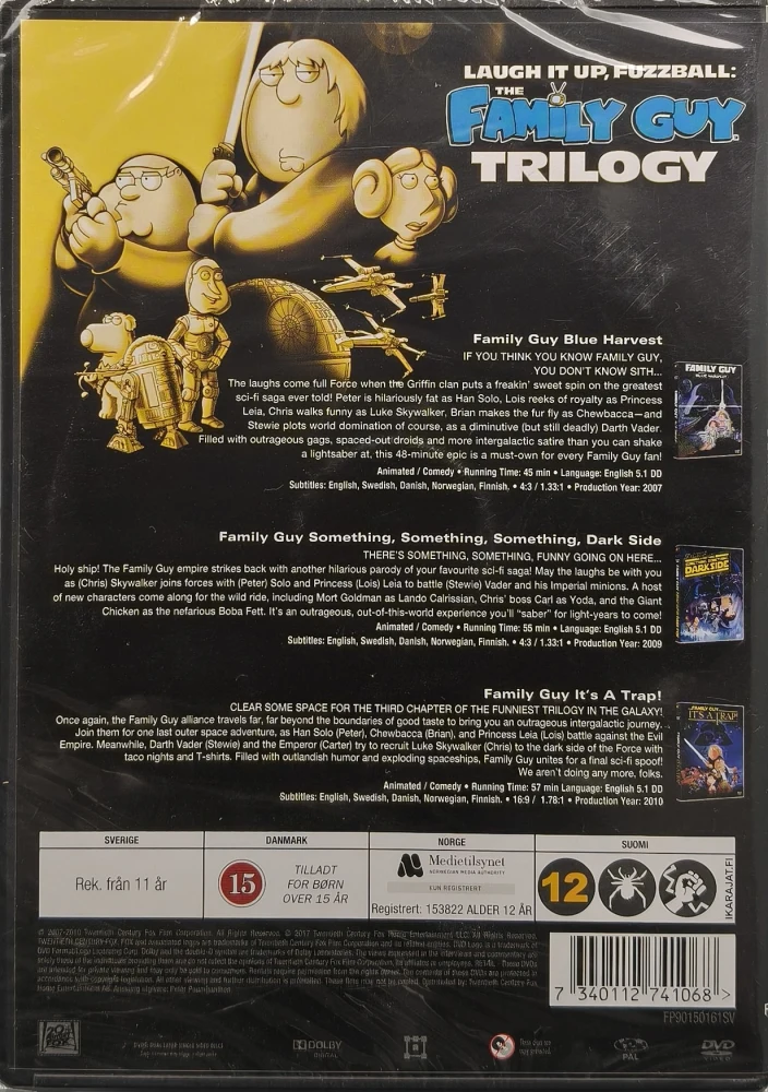 UUSI (3 DVD) Family Guy Trilogia - Trilogy