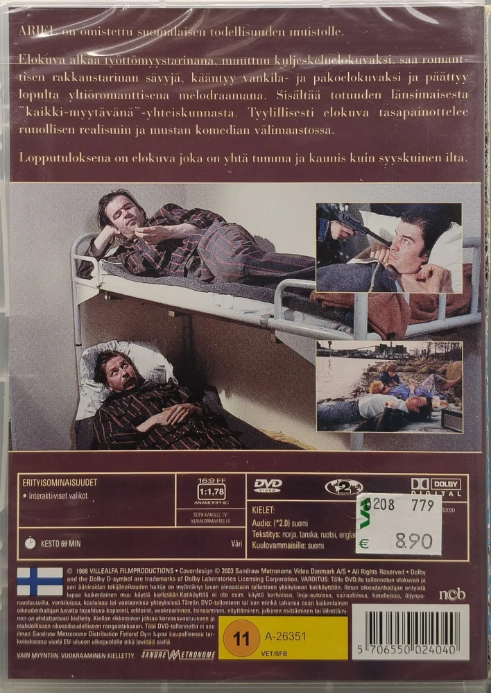 UUSI (DVD) Aki Kaurismäki - Ariel (1988)