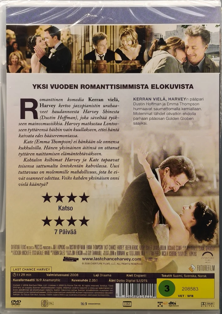 UUSI (DVD) Dustin Hoffman: Kerran Vielä, Harvey (2008