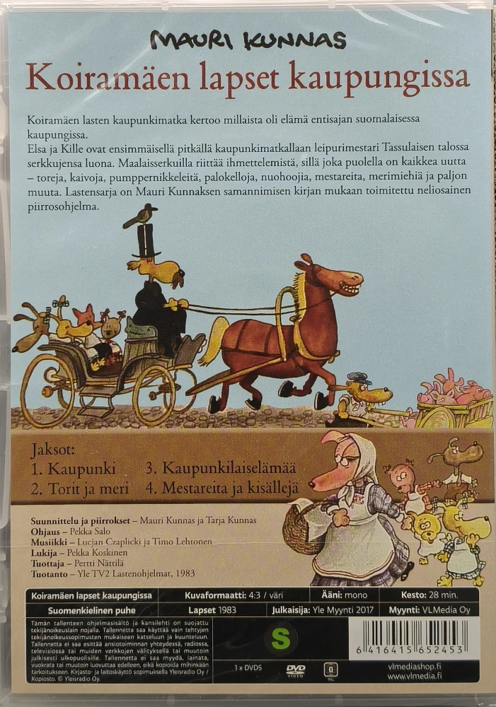 UUSI (DVD) Mauri Kunnas - Koiramäen Lapset Kaupungissa