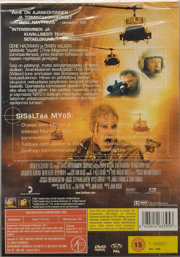 UUSI (DVD) Gene Hackman: Vihollisen keskellä (2001)