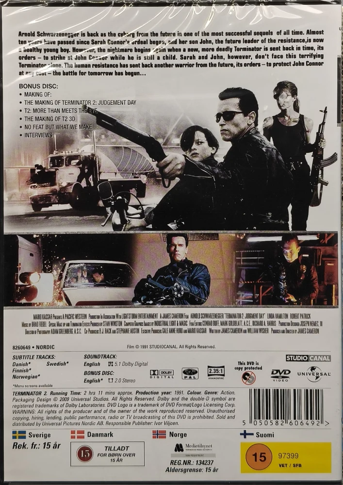 UUSI (DVD) Terminator 2 - Tuomion päivä (1991)