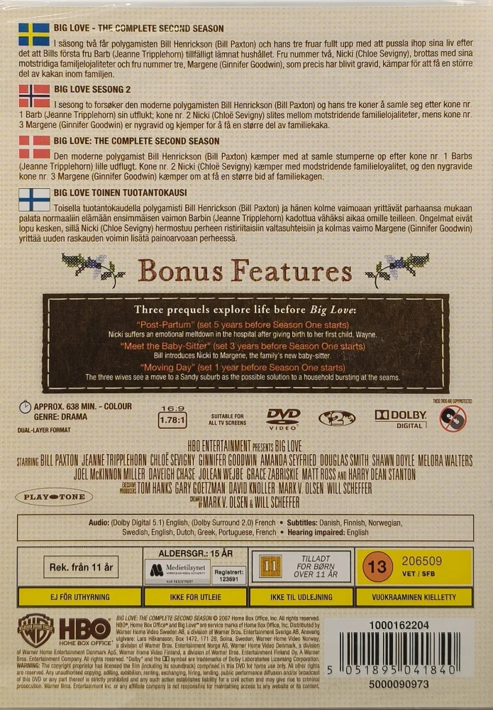 UUSI (4 DVD) Big Love - 2. Kausi (2007)
