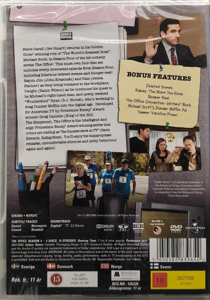 UUSI (4 DVD) The Office - Konttori (USA) - Kausi 4