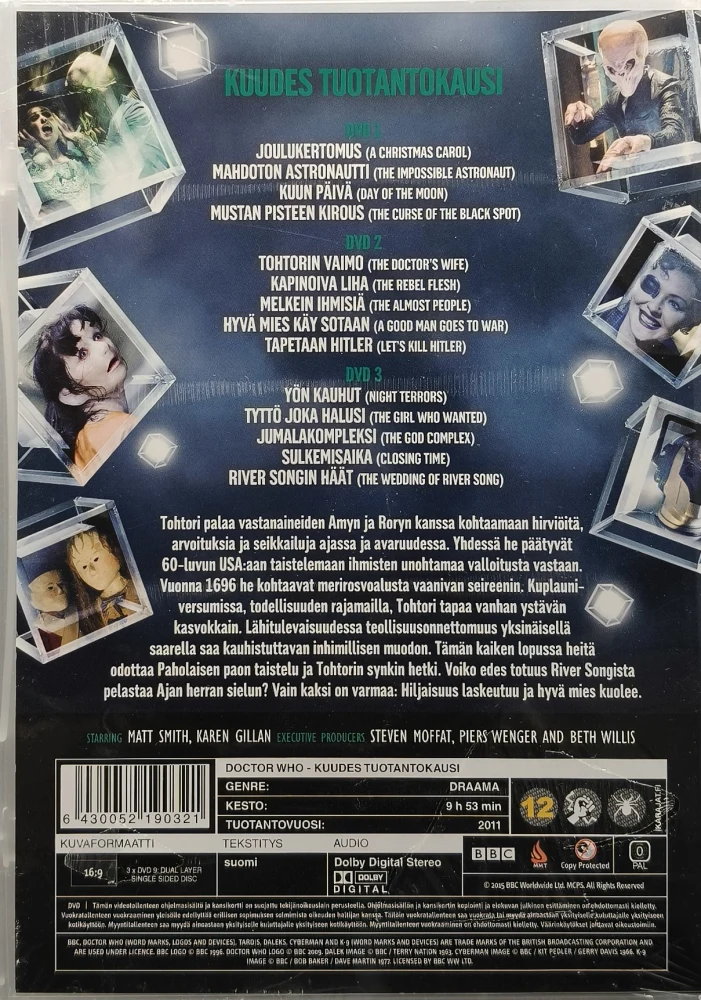 UUSI (3 DVD) Doctor Who: Kausi 6 (2011) BBC - SUOMIKANNET
