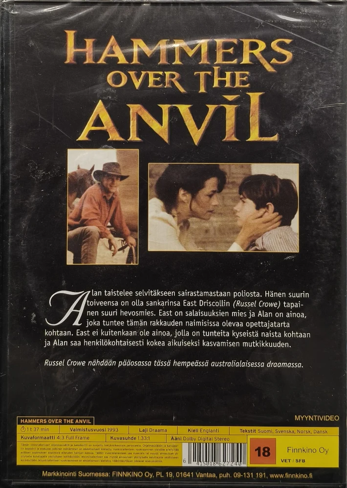 UUSI! DVD) Russell Crowe: Hammers Over the Anvil (1993)