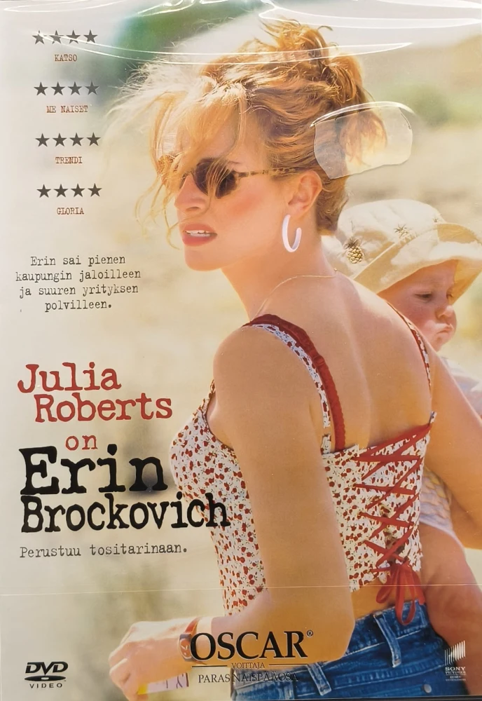 UUSI (DVD) Julia Roberts: Erin Brockovich (1999) SUOMIKANNET