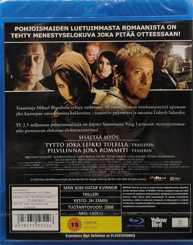 UUSI (3 BLU-RAY) Stieg Larsson: Millennium-trilogia - SUOMIKANNET