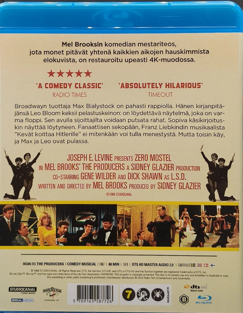 BLU-RAY) Mel Brooks: KEVÄT KOITTAA HITLERILLE (1967) SUOMIKANNET