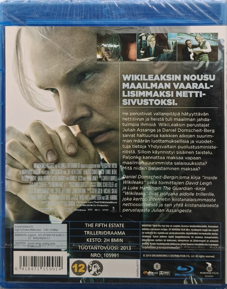 UUSI (BLU-RAY) Benedict Cumberbatch: Viides Valta (2013)