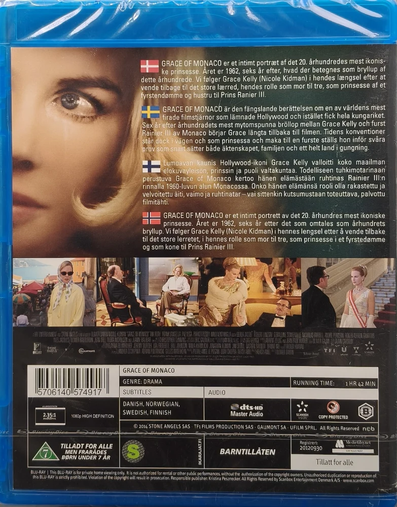 UUSI (BLU-RAY) Nicole Kidman: Grace of Monaco (2014)