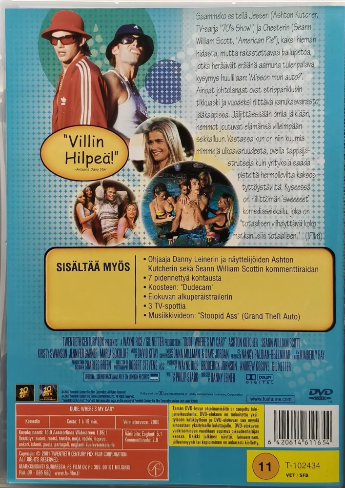 DVD) Ashton Kutcher: Dude, Where's My Car ? (2000) SUOMIKANNET