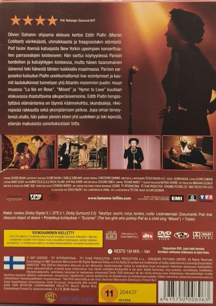 DVD) Pariisin varpunen - Edith Piaf (2007)