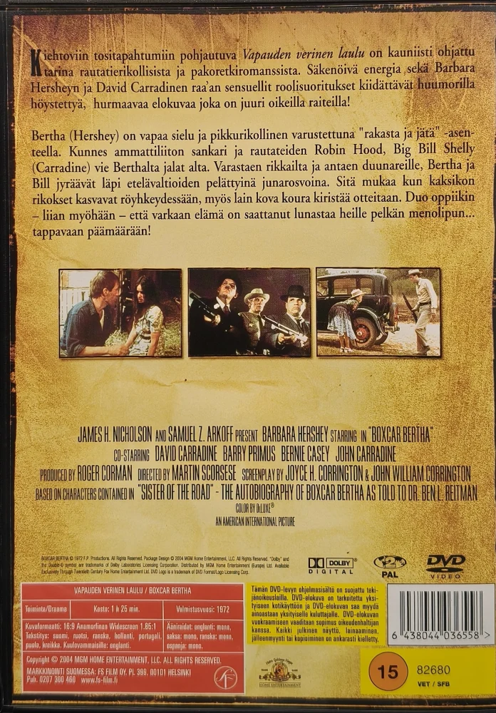 DVD) Martin Scorsese: Vapauden verinen laulu (1972) SUOMIKANNET