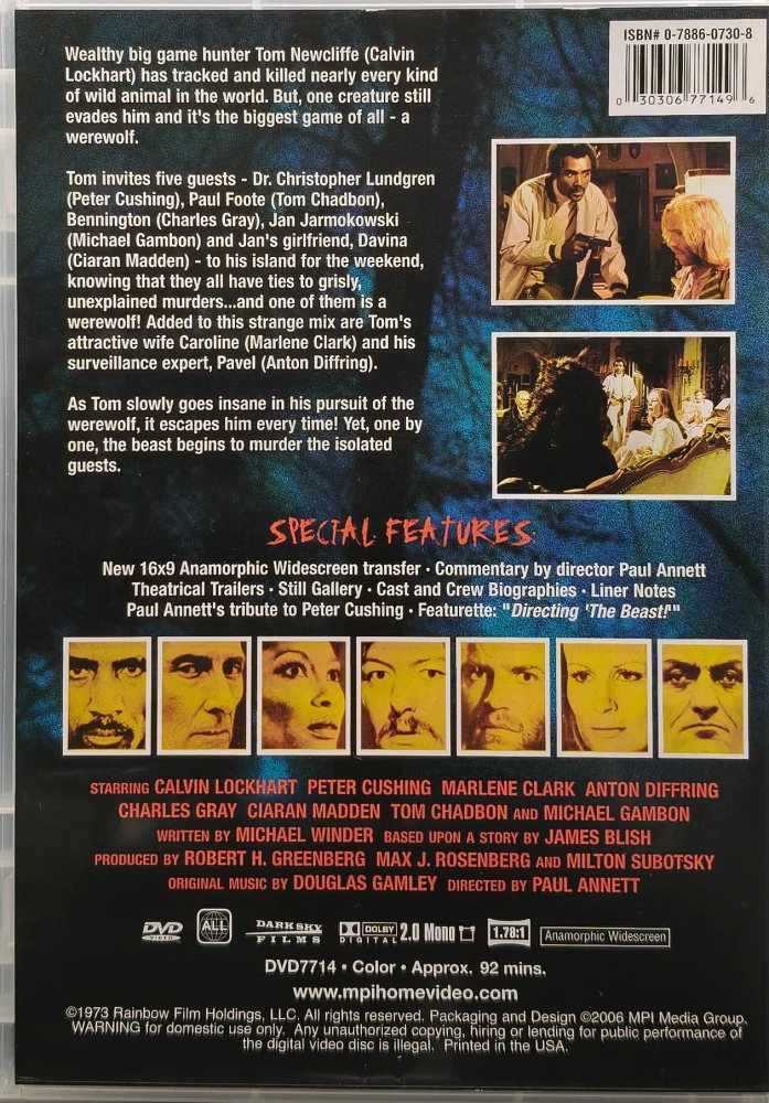 DVD) Calvin Lockhart: The Beast Must Die - Pedon on kuoltava (1974)