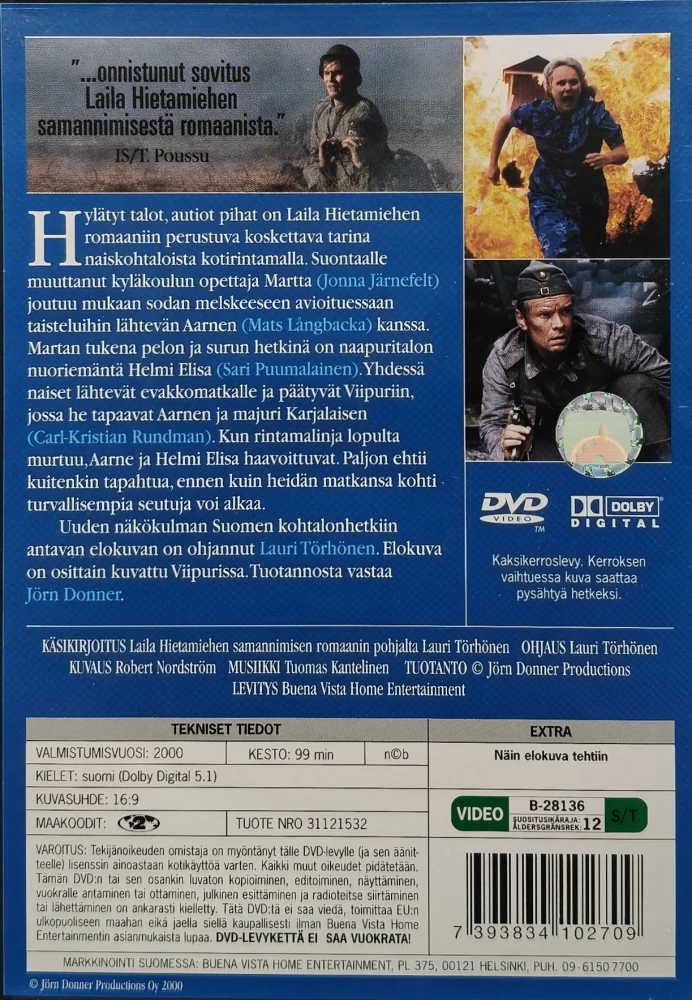 DVD) Lauri Törhönen : Hylätyt talot, autiot pihat (2000)