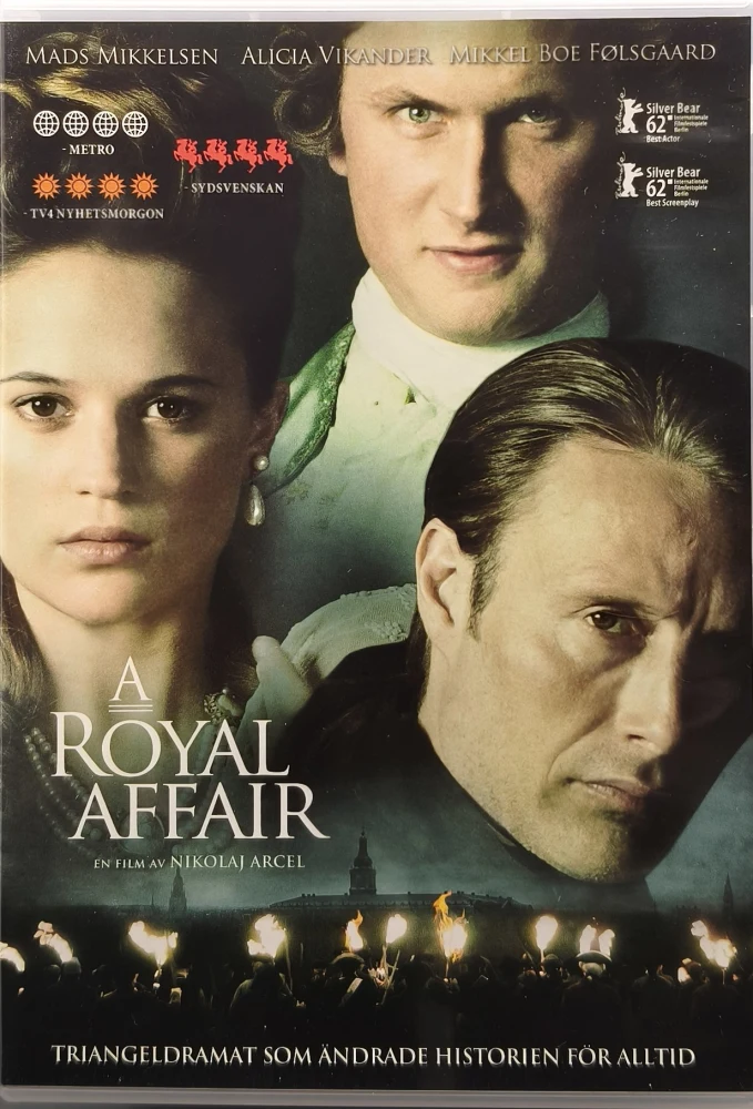 DVD) Mads Mikkelsen, Alicia Vikander: A Royal Affair - Kuningatar ja Henkilääkäri (2012)