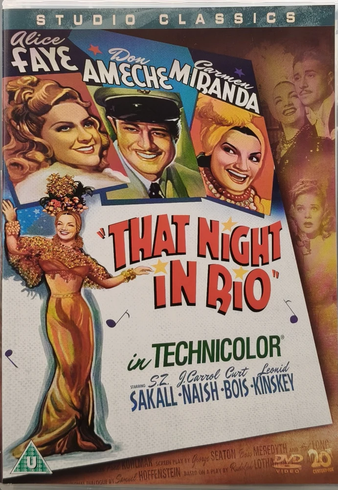 DVD) Alice Faye: That Night In Rio - Yö Riossa (1941)