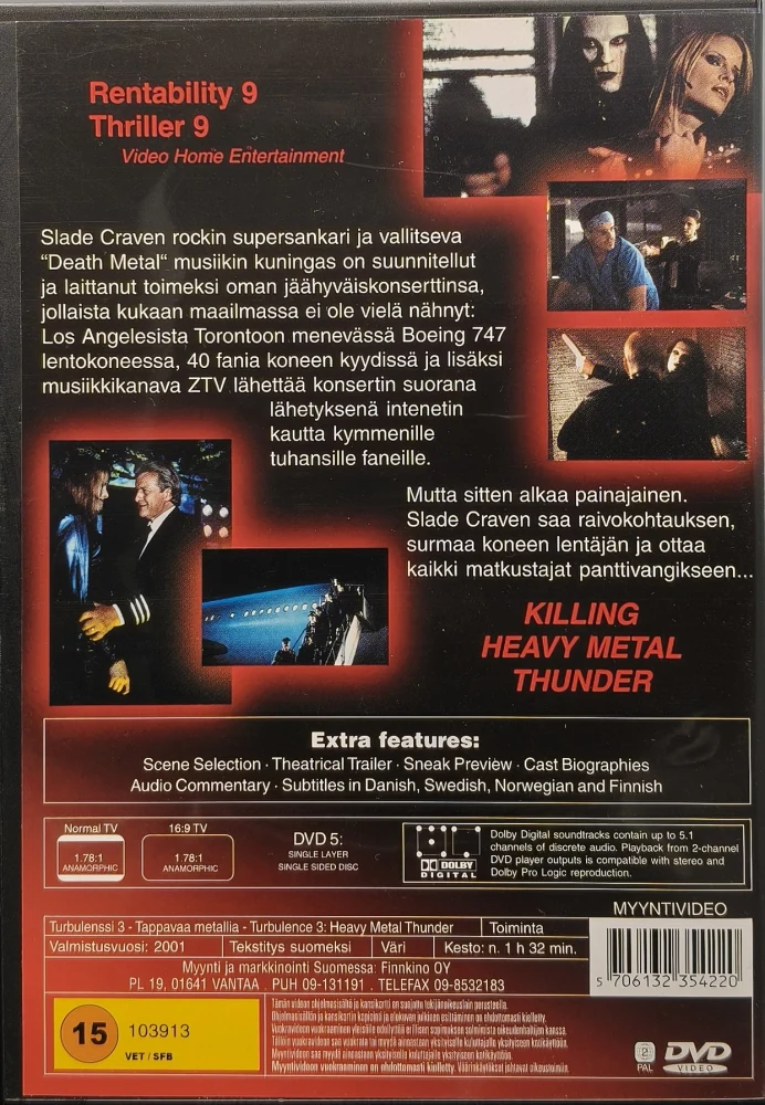 DVD) Turbulenssi 3 - Tappavaa Metallia (2001)