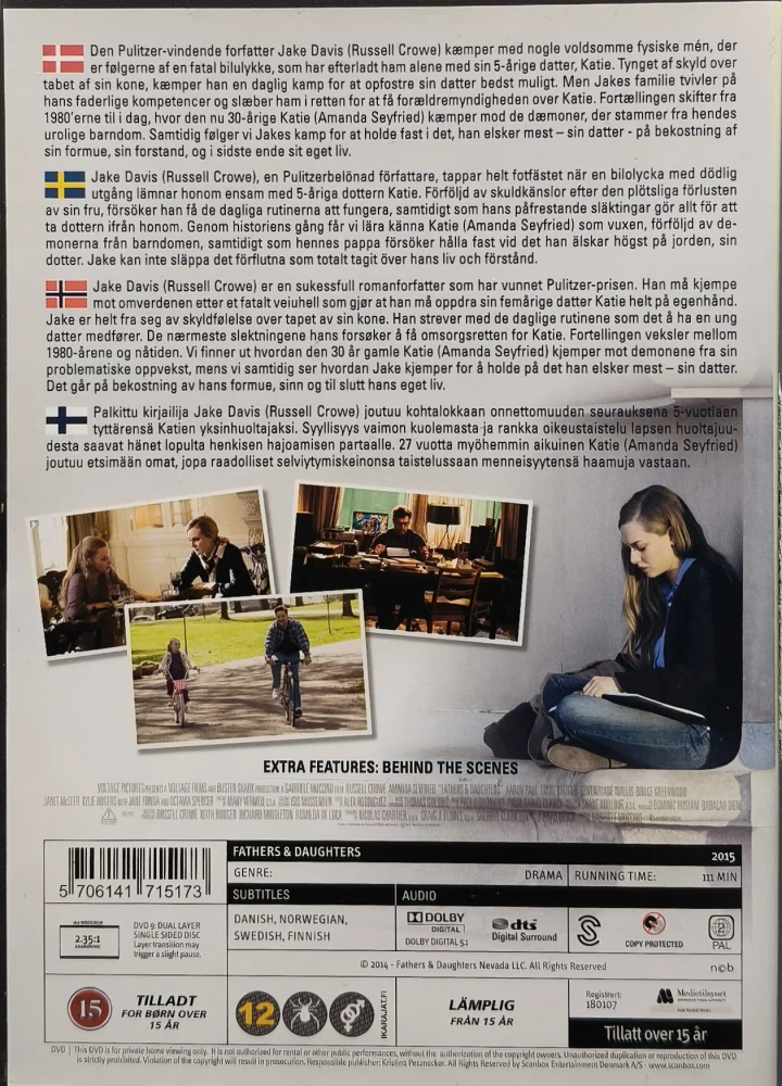 DVD) Russel Crowe, Amanda Seyfried: Fathers & Daughters (2015)