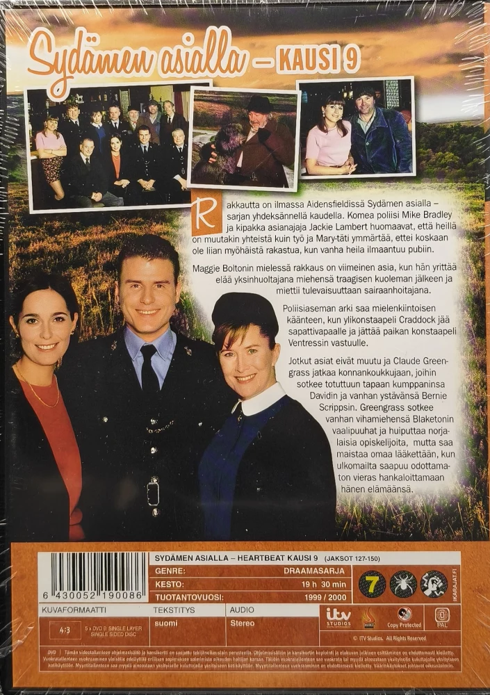 UUSI (5 DVD) Sydämen Asialla - Heartbeat - Kausi 9 (1999/2000)