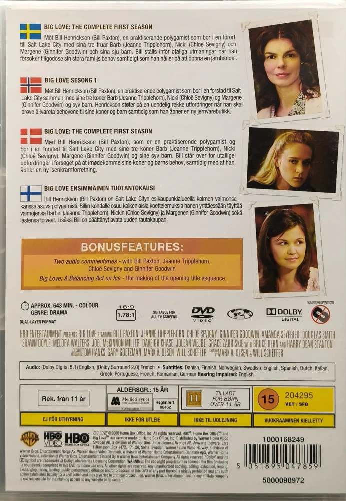 UUSI (5 DVD) Big Love : Kausi 1 (2006)
