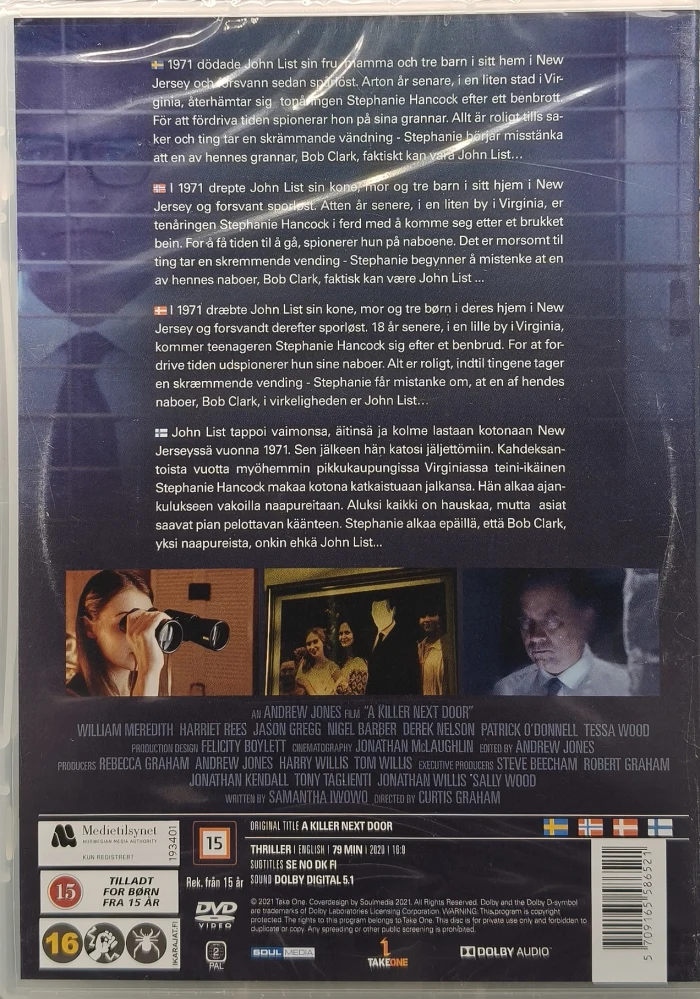 UUSI (DVD) A KILLER NEXT DOOR (2020)