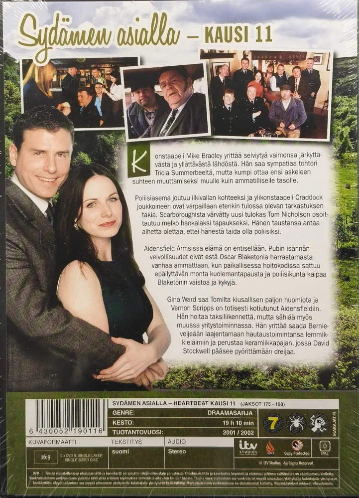 UUSI (5 DVD) Sydämen Asialla - Heartbeat - Kausi 11 (2001/2002)