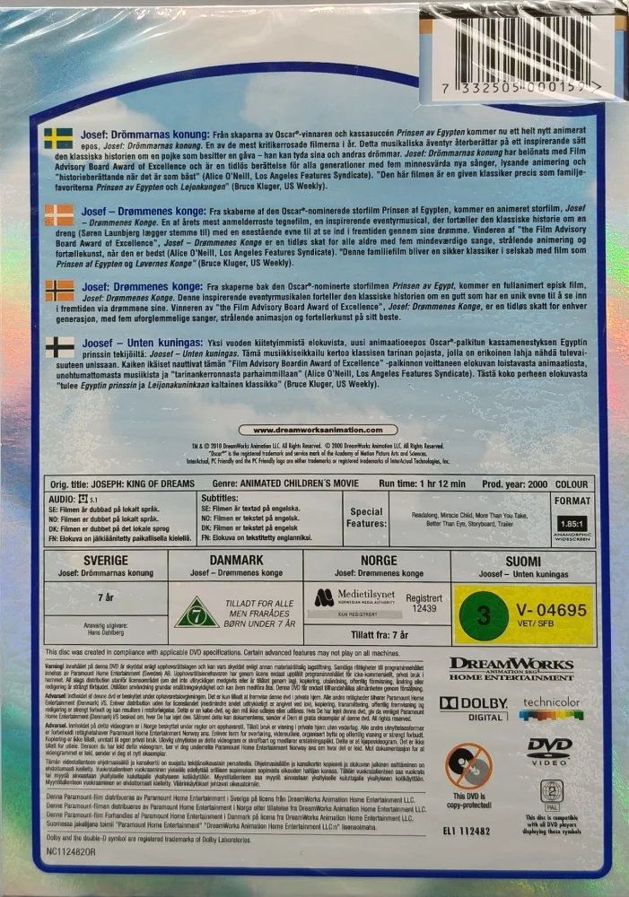 UUSI (DVD) Joosef Unten kuningas (2000) PUHUMME SUOMEA