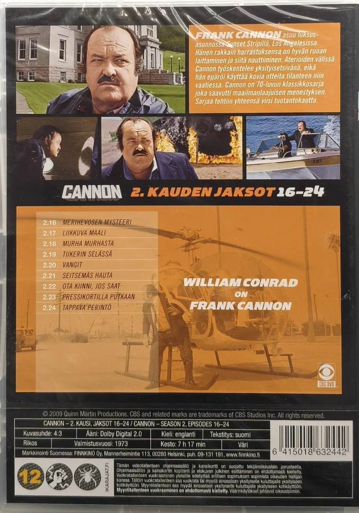 UUSI (2 DVD) CANNON KAUSI 2 - JAKSOT 16-24 (1973)
