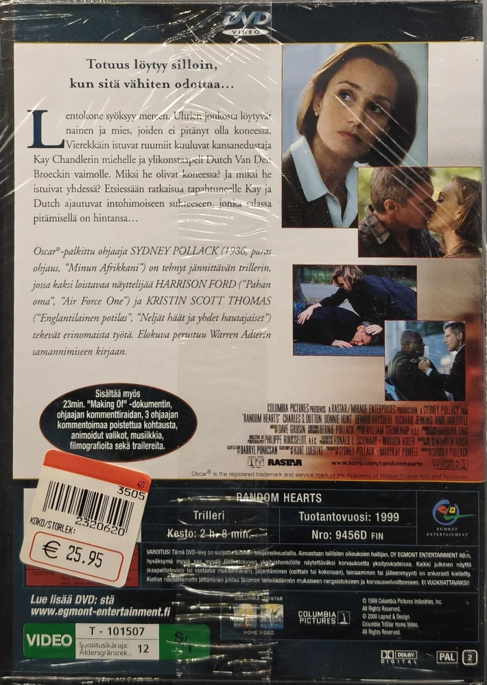 UUSI (DVD) Harrison Ford: Random Hearts (1999) EGMONT