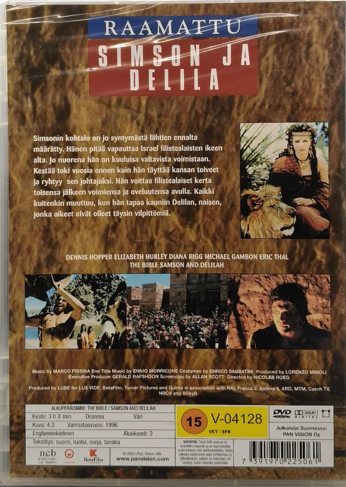 UUSI (DVD) Raamattu - Simson ja Delila (1996)