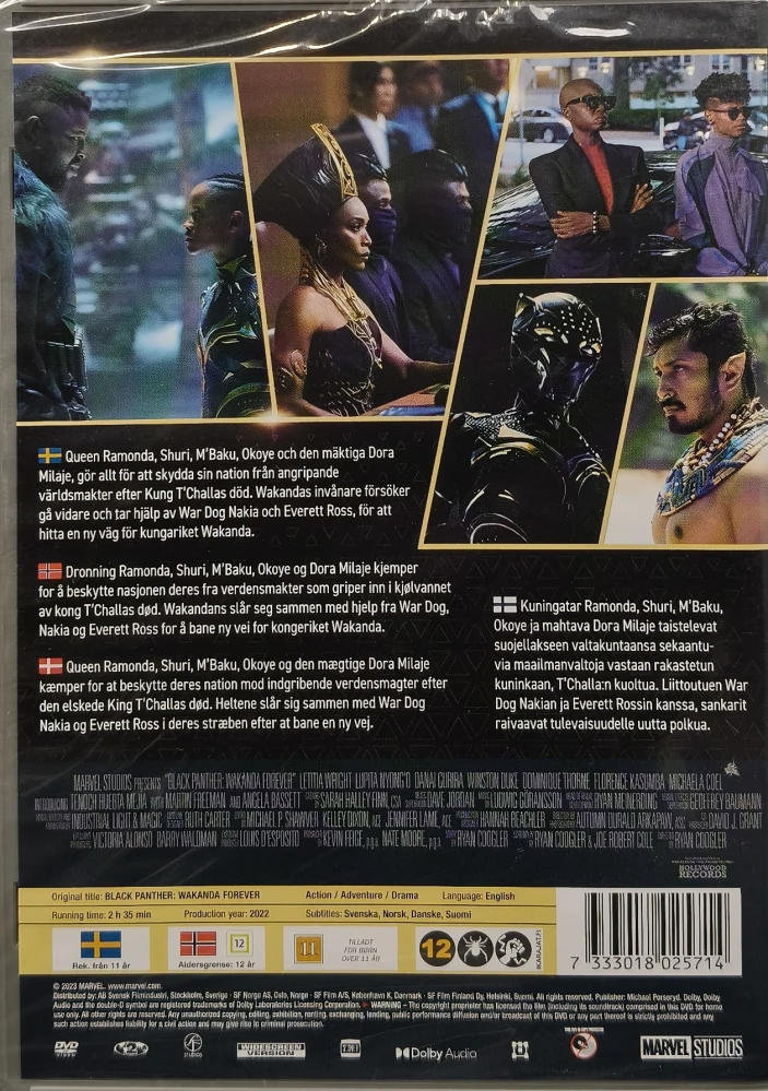 UUSI (DVD) Black Panther: Wakanda Forever (2022)