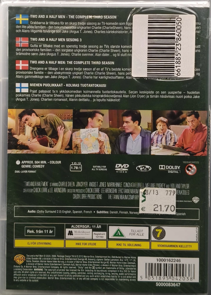 UUSI (4 DVD) Miehen Puolikkaat - 3. Kausi