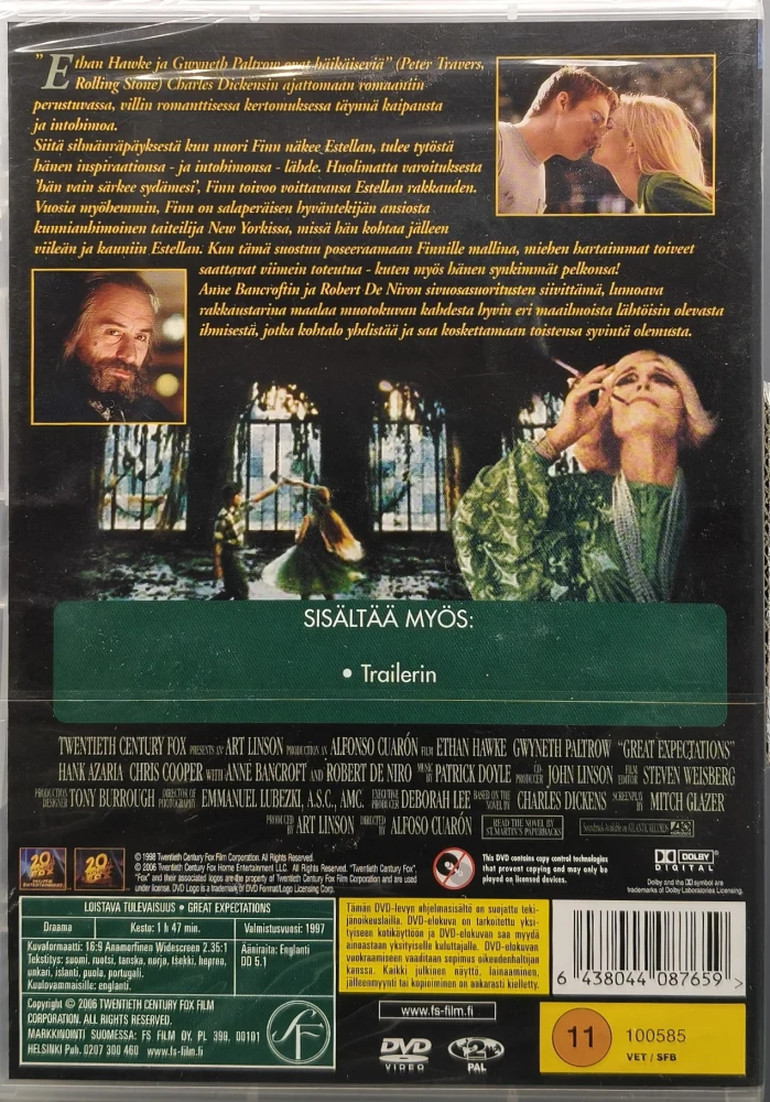 UUSI (DVD) Gwyneth Paltrow: Loistava Tulevaisuus - Great Expectations (1997)