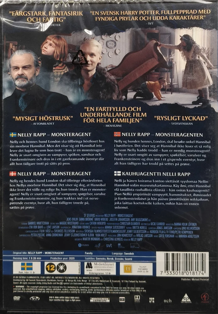 UUSI (DVD) NELLY RAPP - MONSTERAGENT - KAUHUAGENTTI NELLI RAPP (2020)