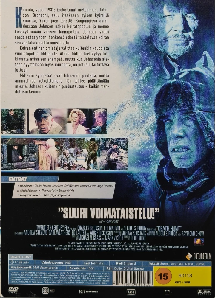 DVD) Charles Bronson, Lee Marvin: Kuoleman ajojahti - Death Hunt (1981) SUOMIKANNET