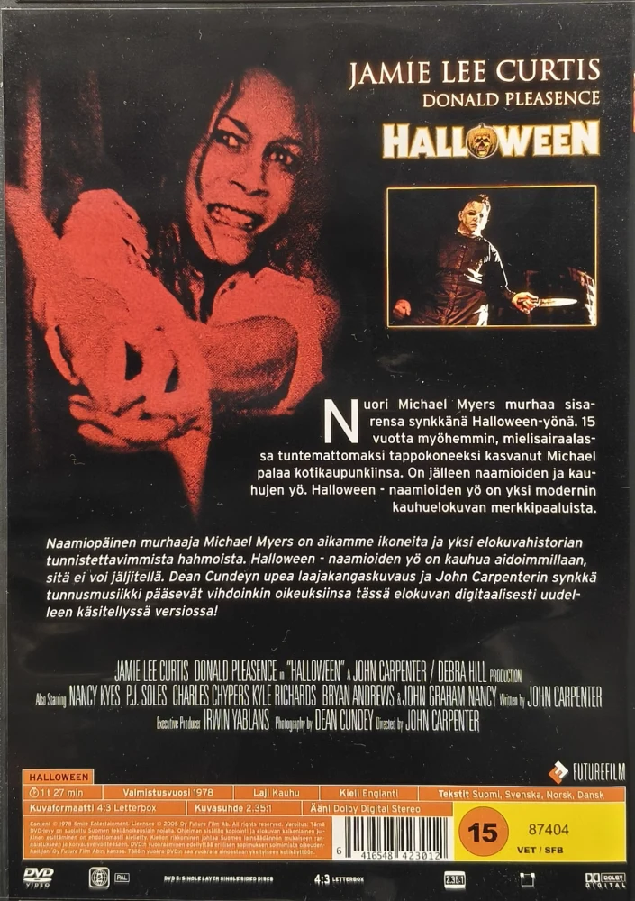 DVD) Jamie Lee Curtis: Halloween (1978) SUOMIKANNET