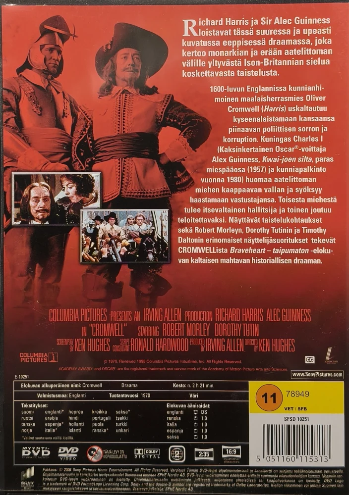 DVD) Richard Harris, Alec Guinness: Cromwell (1970) SUOMIKANNET