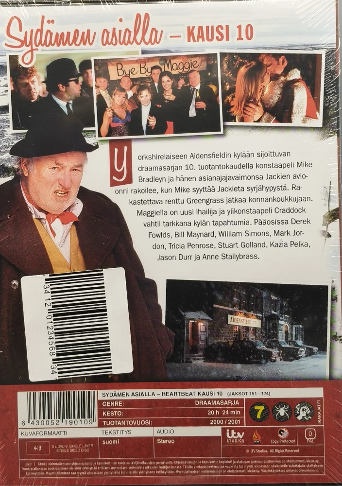 UUSI (5 DVD) Sydämen Asialla - Heartbeat - Kausi 10 (2000/2001)