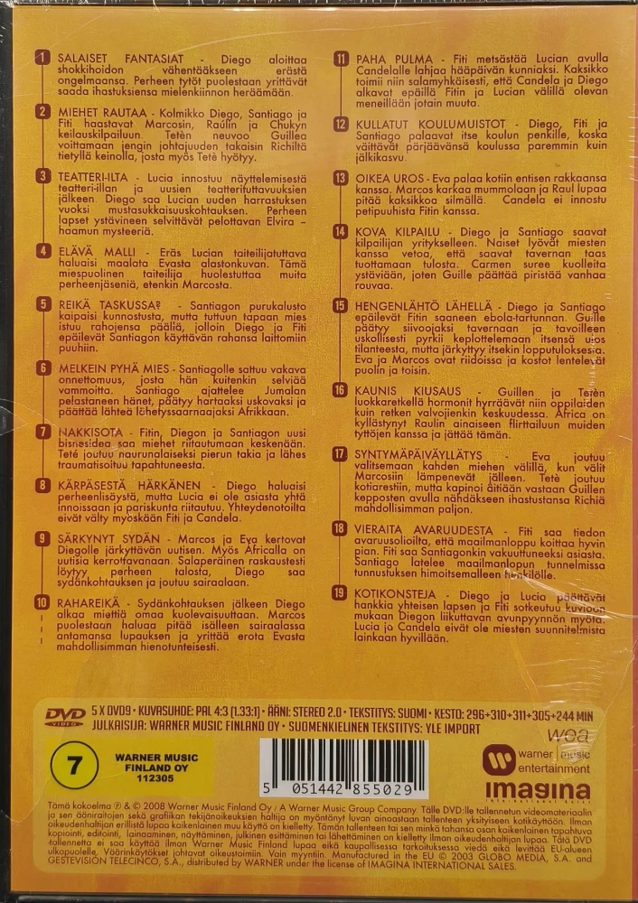 UUSI (5 DVD) Serranon Perhe - 3. Kausi