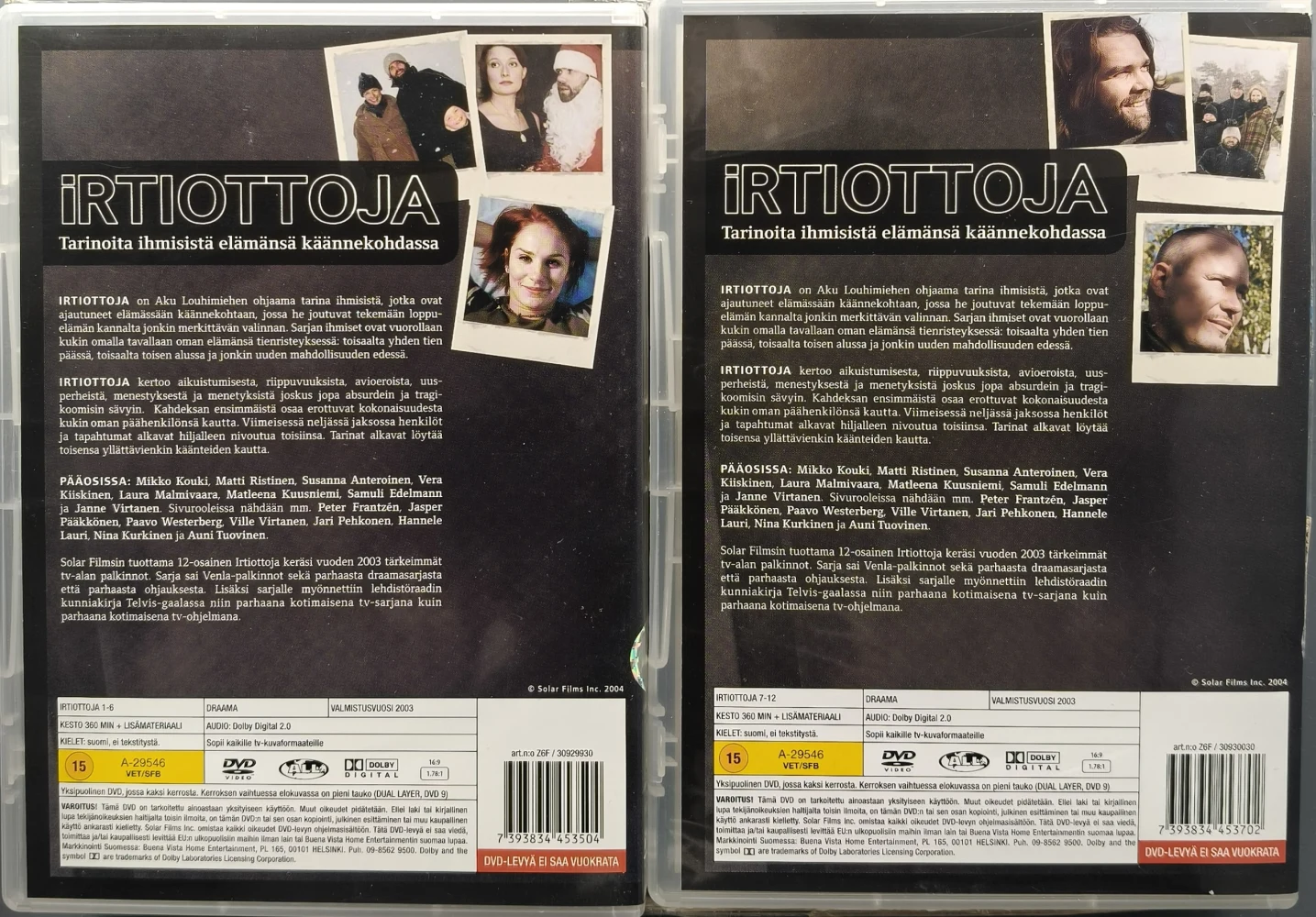 4 DVD) Aku Louhimies: IRTIOTTOJA (2003) KOKO SARJA - 12-OSAA