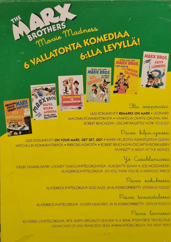 6 DVD) Marx-veljekset kokoelma - The Marx Brothers Collection (1935-46)