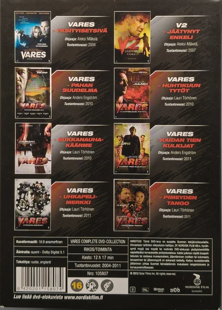 9 DVD) Vares elokuvat - 1-9